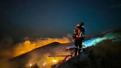 Pangeo Dağı'ndaki orman yangını, 7 gündür kontrol altına alınamıyor