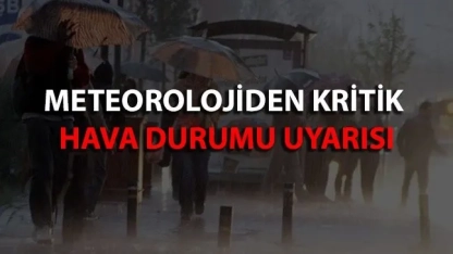 Meteoroloji'den "Atena" uyarısı: Şiddetli yağış ve fırtınalar bekleniyor