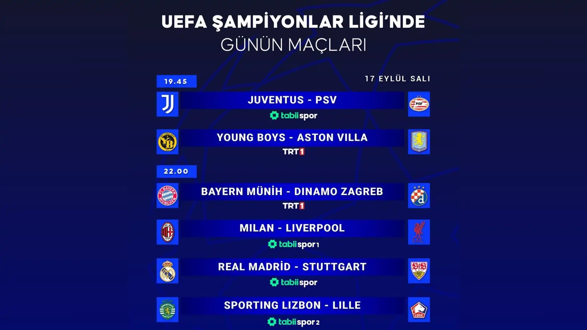 Şampiyonlar Ligi'nde sezon başlıyor