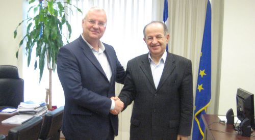 İlhan Ahmet Eyalet Başkanı Pavlidis İle Görüştü