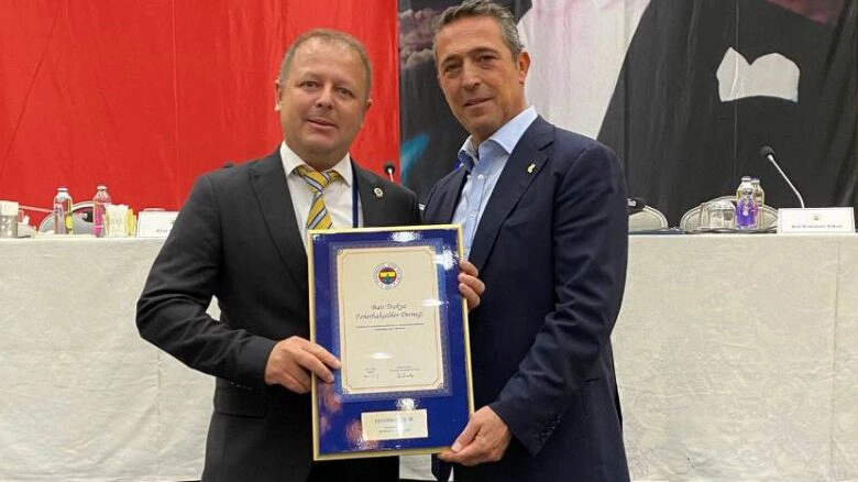 Batı Trakya Fenerbahçeliler Derneği'ne Ali Koç’tan akreditasyon sertifikası
