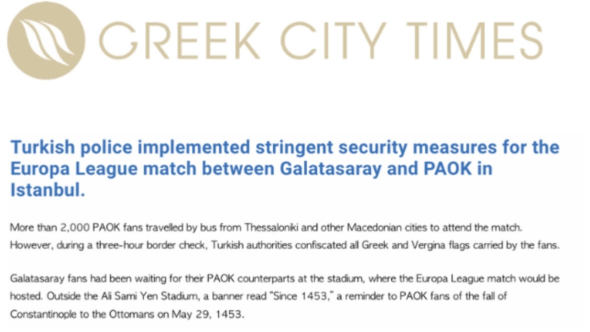 PAOK taraftarının Yunan bayrağıyla stada girişi engellendi mi?