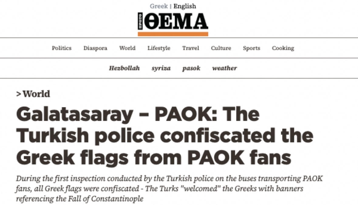 PAOK taraftarının Yunan bayrağıyla stada girişi engellendi mi?