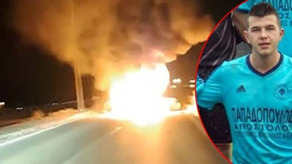 Genç futbolcu yanarak can verdi