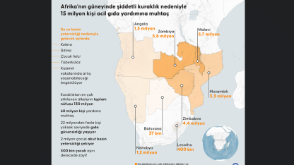 Afrika'nın güneyinde şiddetli kuraklık nedeniyle 15 milyon kişi acil gıda yardımına muhtaç