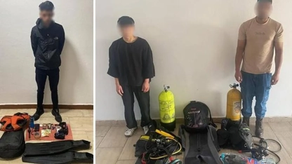 Yunanistan'a yüzerek geçmeye çalıştılar