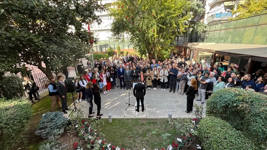 Selanik'teki Atatürk Evi'nde, Türkiye Cumhuriyeti'nin 101. yılı dolayısıyla tören düzenlendi