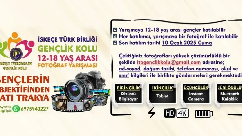 İskeçe Türk Birliği Gençlik Kolu'ndan, fotoğraf yarışması