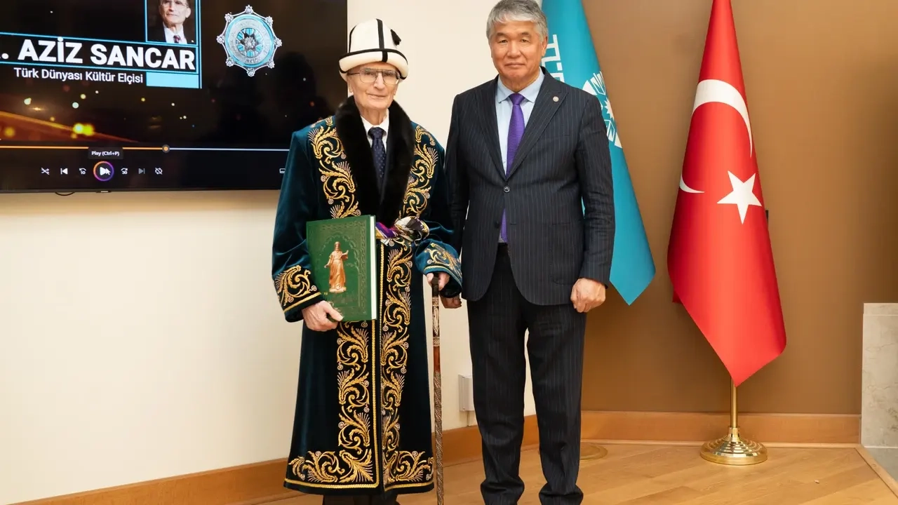 Aziz Sancar’a "Türk Dünyası Kültür Elçisi" ünvanı verildi