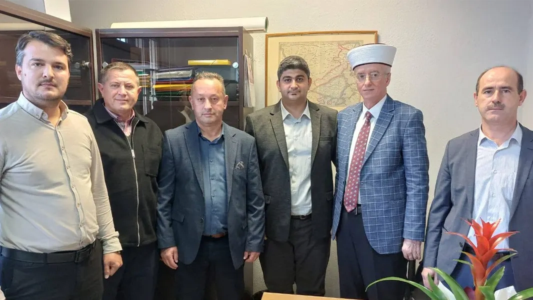 İskeçe Müftüsü Mustafa Trampa'dan İnhanlı Belediyesi'ne ziyaret