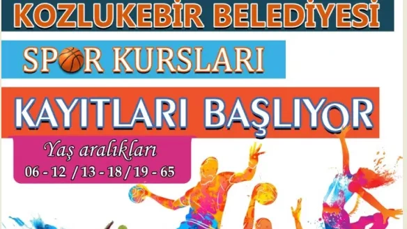 Kozlukebir Belediyesi çeşitli branşlarda spor kursları başlatıyor