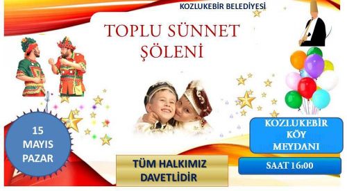 Toplu Sünnet Şöleni Pazar Günü Yapılacak