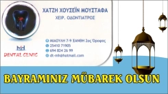 Diş Hekimi Mustafa Hacı Hüseyin herkese hayırlı bayramlar diler 