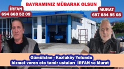 Oto tamir ustaları İrfan ve Murat'tan bayram mesajı