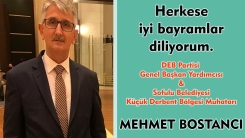 DEB Partisi Gen. Başk. Yardımcısı Mehmet Bostancı'dan tebrik