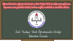 BTTÖB Yönetimi bayramınızı canı gönülden tebrik eder