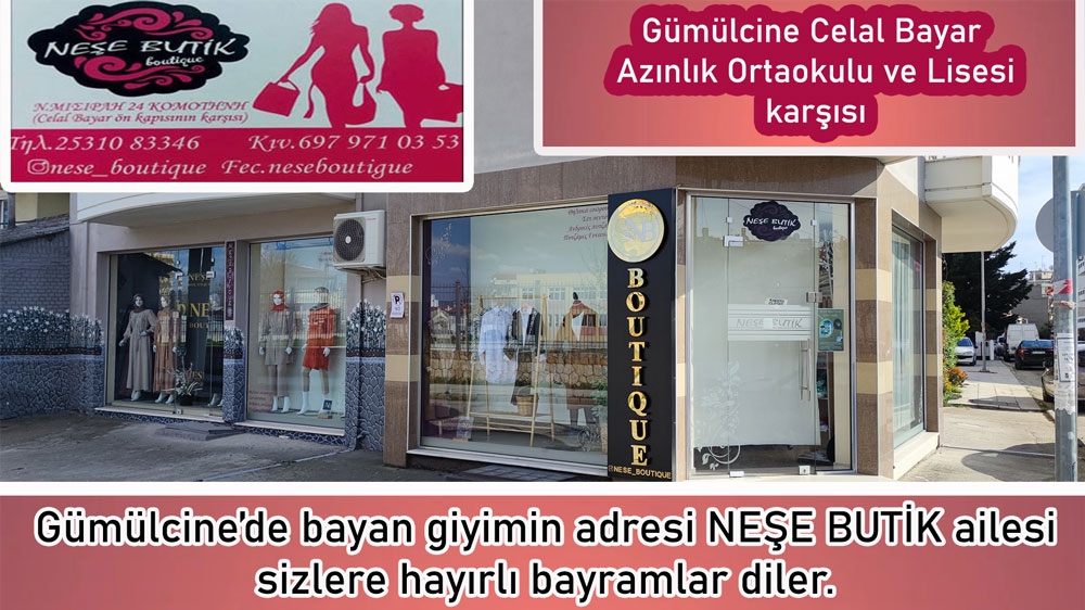 NEŞE BUTİK ailesi sizlere hayırlı bayramlar diler