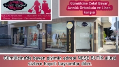 NEŞE BUTİK ailesi sizlere hayırlı bayramlar diler