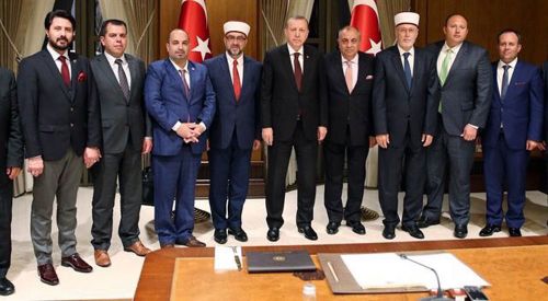 Cumhurbaşkanı Erdoğan Beştepe Külliyesinde Batı Trakya Türk Heyeti'ni Kabul Etti