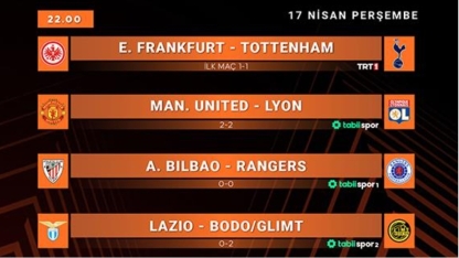 UEFA Avrupa Ligi'nde yarı finalistler belli oluyor