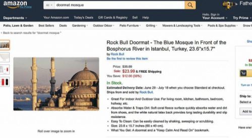 Amazon, Cami Resimli Paspasları Kaldırmadı