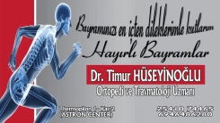 Ortopedi ve Travmatoloji Uzmanı Opr. Dr. Timur HÜSEYİNOĞLU Kurban bayramınızı en içten dilekleriyle kutlar 
