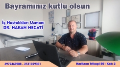 İç Hastalıkları Uzmanı Doktor Hakan Necati'den bayram tebriği