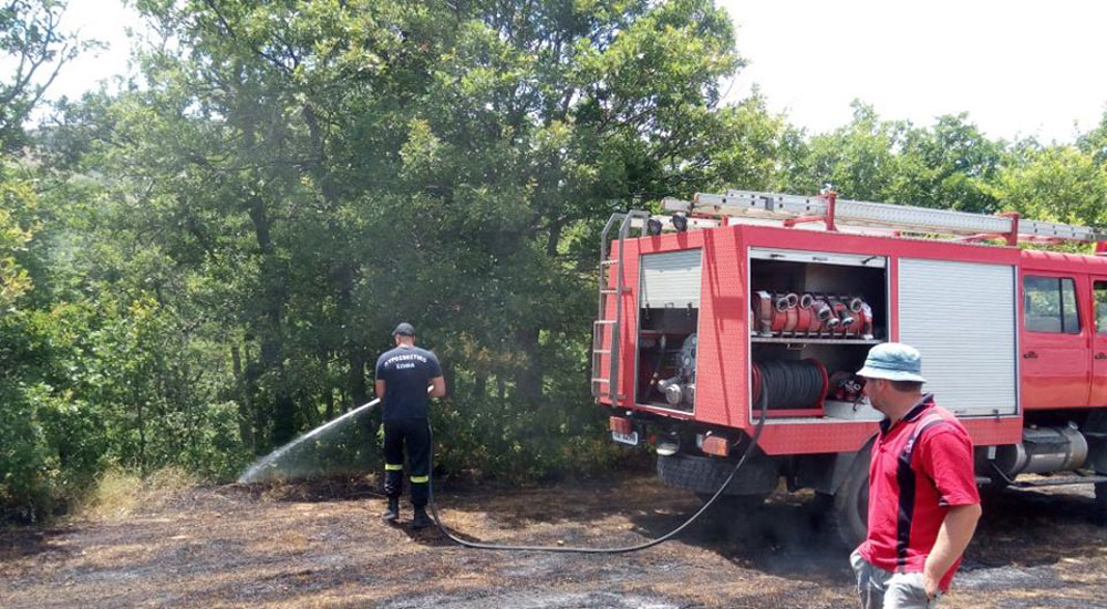 Rodop dağlarında çıkan yangın korkuttu
