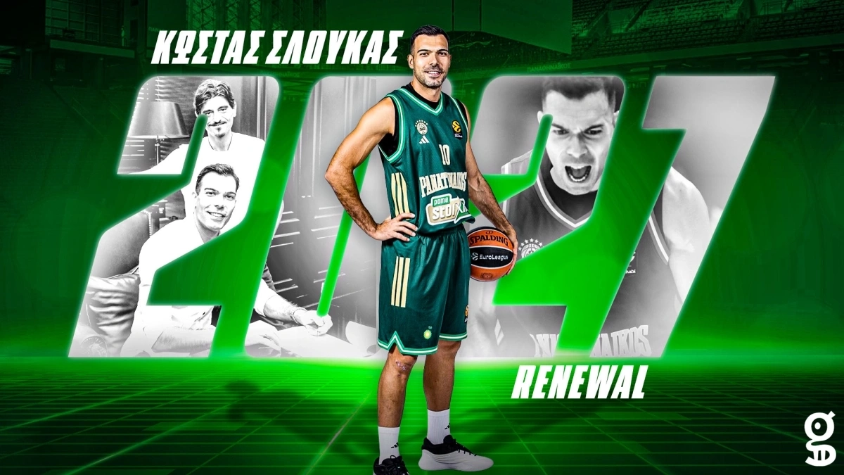 Panathinaikos, Sloukas'ın sözleşmesini 2027'ye kadar uzattı