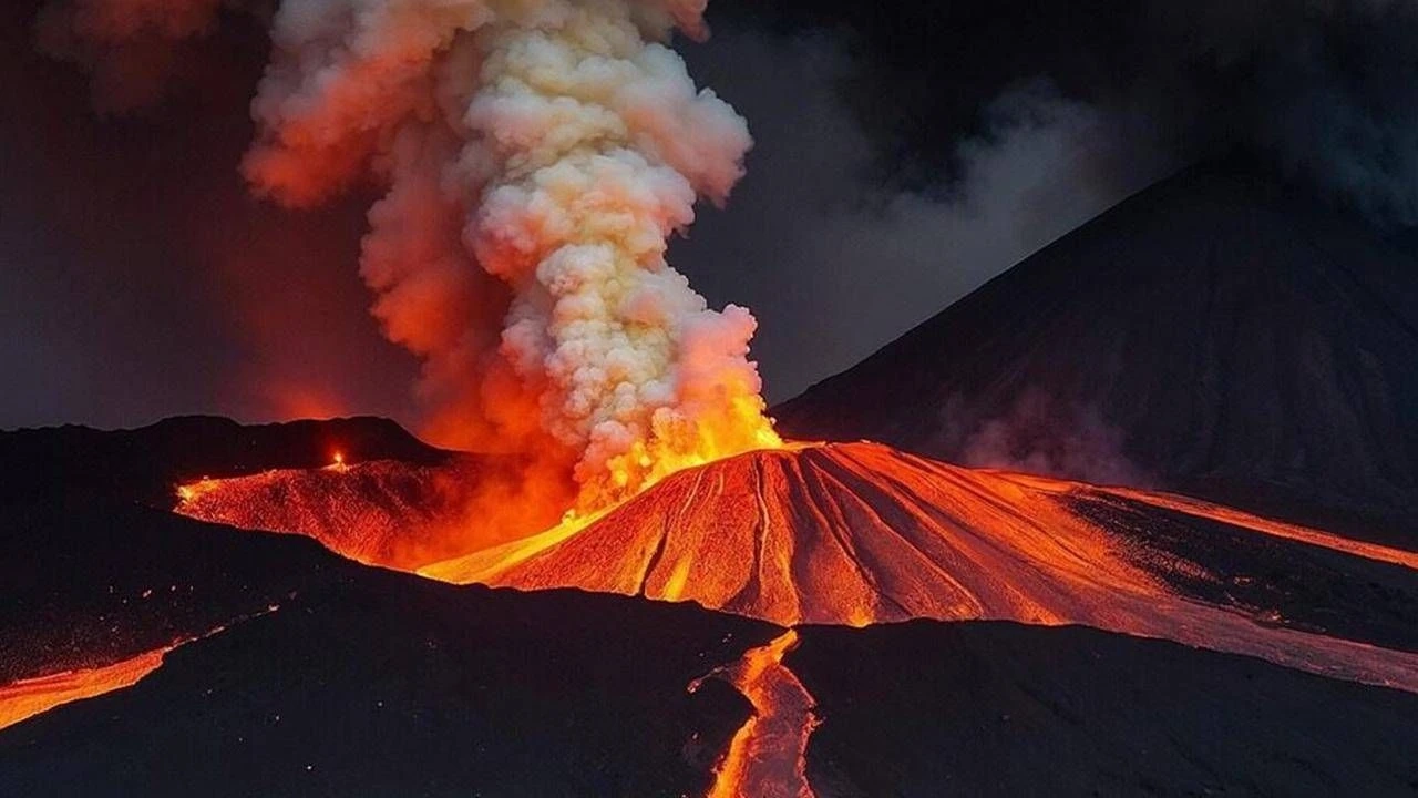 Söndüğü düşünülen yanardağ 12 bin yıl sonra patladı!