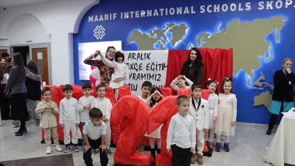 Kuzey Makedonya'daki Uluslararası Maarif Okullarında "Türkçe Eğitim Günü" kutlandı