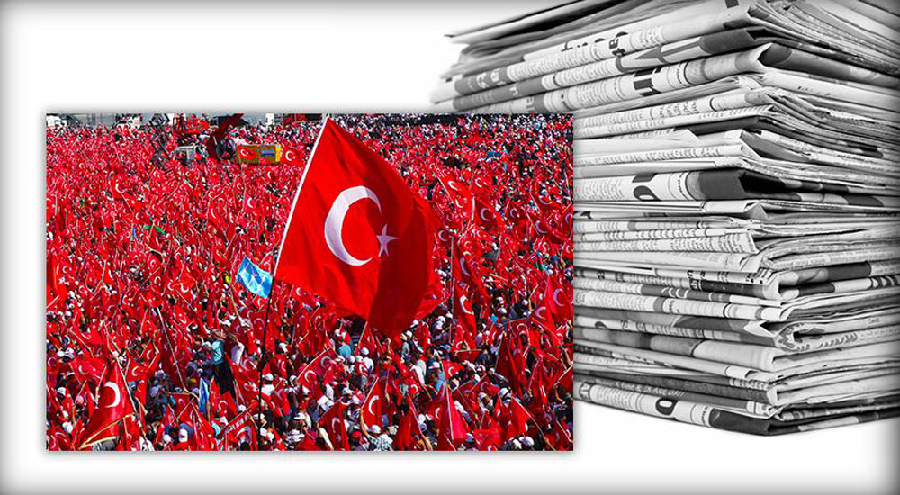 Avrupa medyasında 'Demokrasi ve Şehitler Mitingi'