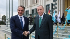 Cumhurbaşkanı Erdoğan, Yunanistan Başbakanı Miçotakis'i kabul etti