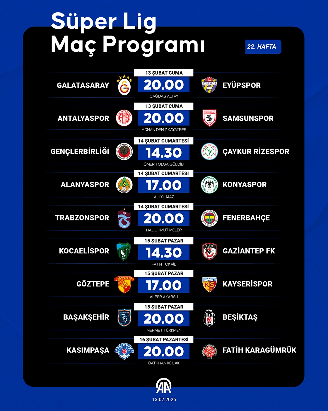 Süper Lig Maç Programı