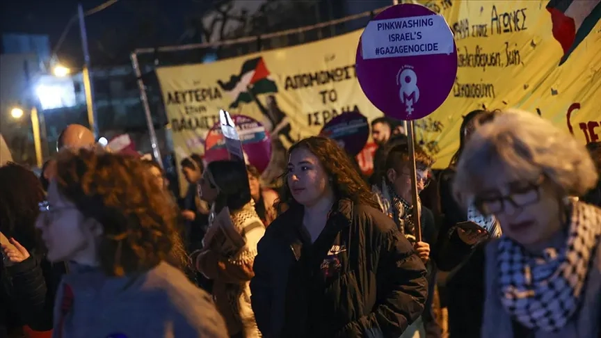 Atina’da İsrail’in Eurovision katılımına tepki: Protesto gösterisi düzenlendi