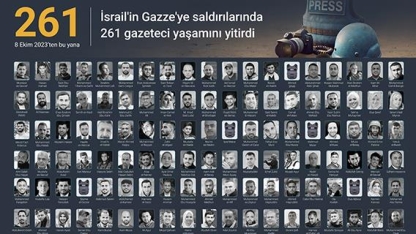 İsrail'in Gazze saldırıları sonucu hayatını kaybeden gazeteci sayısı 261'e çıktı