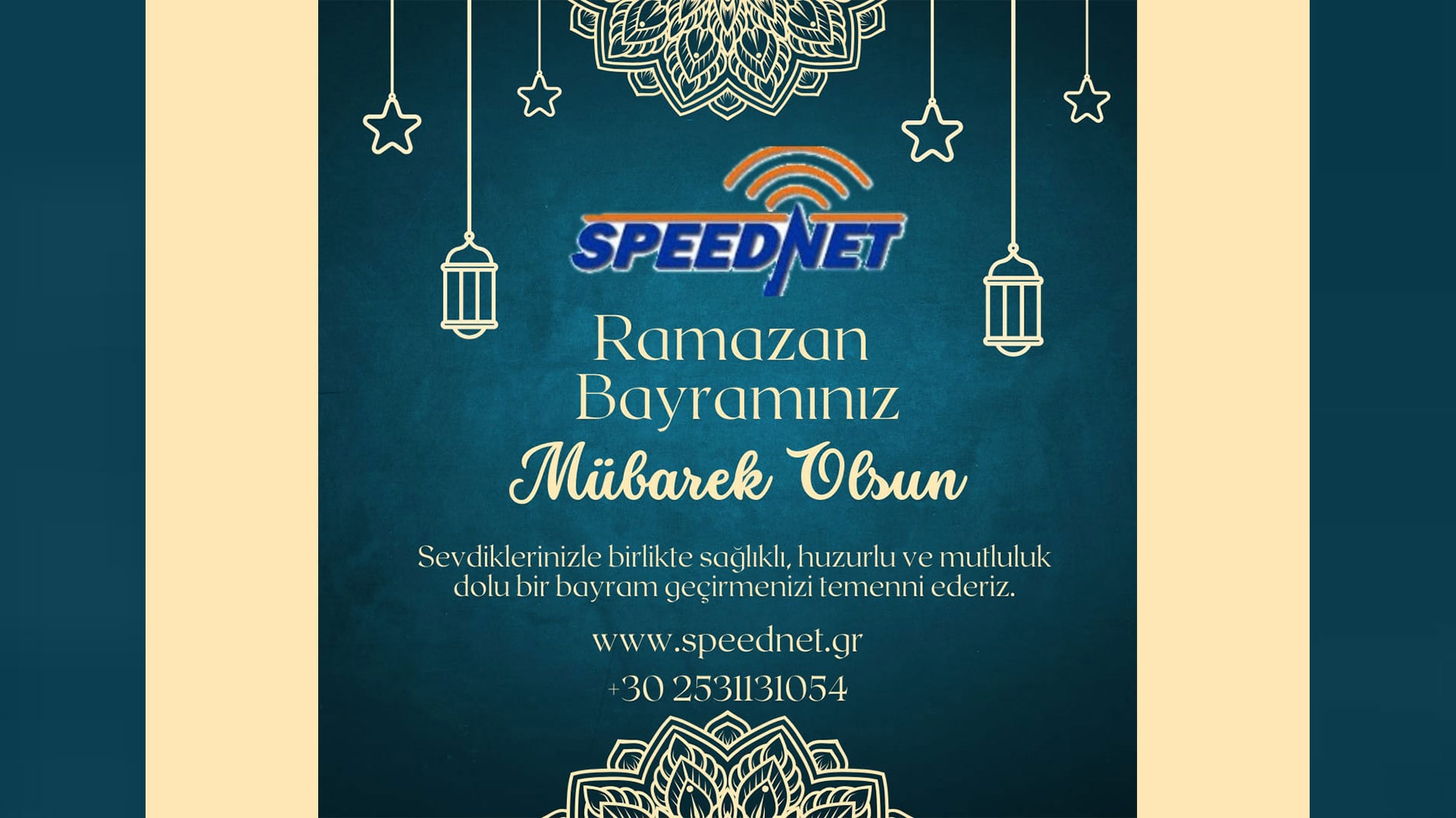 İnternet ağı SPEED NET yetkilileri Ramazan bayramınızı tebrik eder