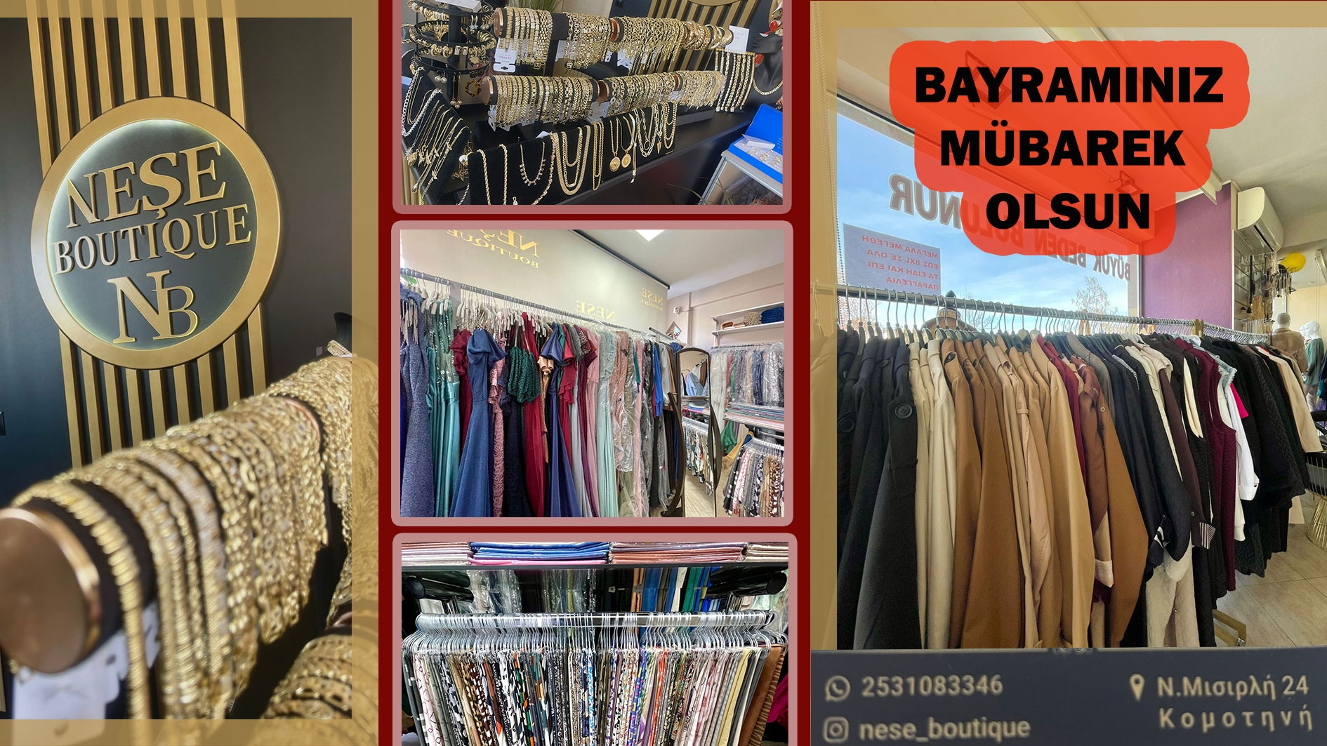 NEŞE BUTİK ailesi sevdiklerinizle birlikte mutlu ve huzur dolu bir bayram geçirmenizi diler