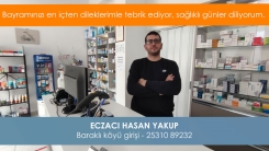 Baraklı köyünde halka hizmet veren Eczacı HASAN YAKUP Ramazan bayramınızı en içten dilekleriyle kutlar