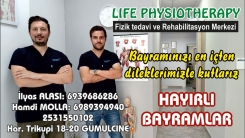 LİFE PHYSİOTHERAPY Fizik Tedavi ve Rehabilitasyon Merkezi uzmanları İLYAS ALASI ve HAMDİ MOLLA Ramazan bayramınızı tebrik eder
