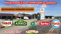 Büyük Sirkelili başarılı iş insanı AYFER KAŞİF ve çalışanları bereketli ve mutlu bir bayram geçirmenizi dilerler