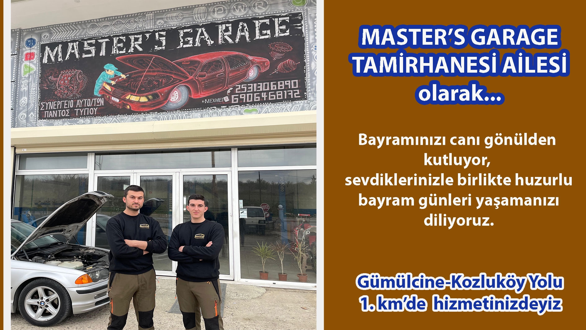 MASTER'S GARAGE oto tamirhanesi ustaları Ramazan bayramınızı canı gönülden tebrik ederler