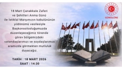 Başkonsoloslukta 18 Mart ve İstiklal Marşı’nın kabulü dolayısıyla anma töreni düzenlenecek