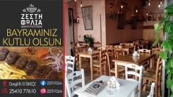 İskeçe'de lezzetin yuvası 'ZESTİ FOLİA' restoranı sahipleri ve çalışanları bereketli ve afiyet dolu bir bayram geçirmenizi temenni eder 