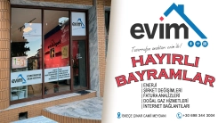 İskeçe Çınar Camii meydanında hizmet veren EVİM EMLAK HİZMETLERİ ofisi bayramınızı tebrik eder, hayırlı bayramlar diler 