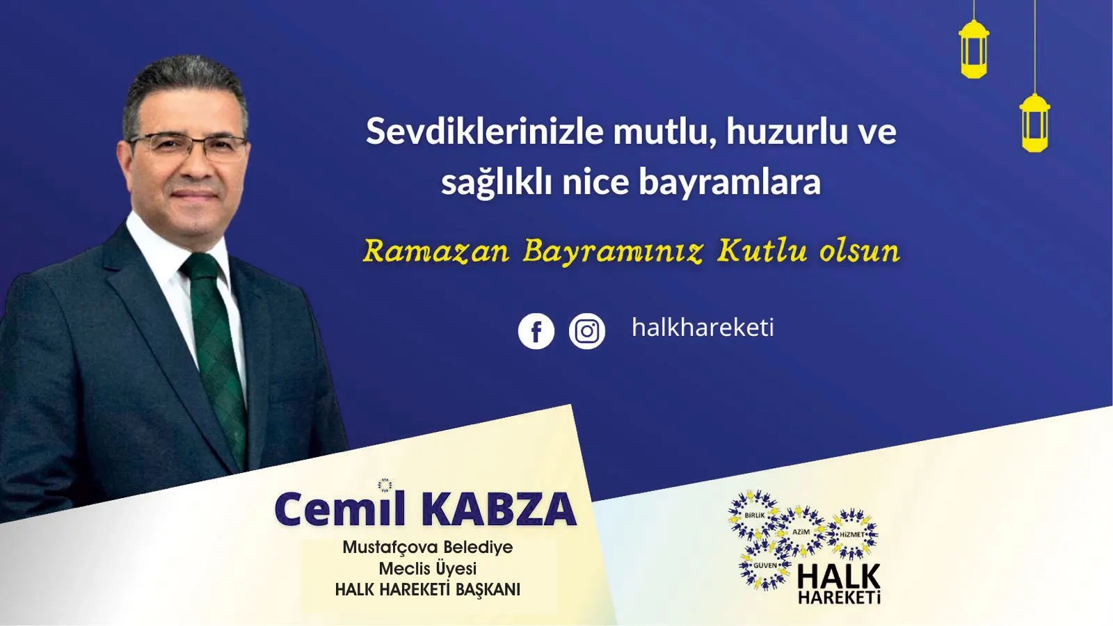 Mustafçova Eski Belediye Başkanı Cemil KABZA tüm Batı Trakya Müslüman Türk Azınlığının Ramazan bayramını tebrik eder