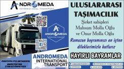 ANDROMEDA Uluslararası Taşımacılık sizin ve tüm sevdiklerinizin Ramazan bayramını tebrik eder