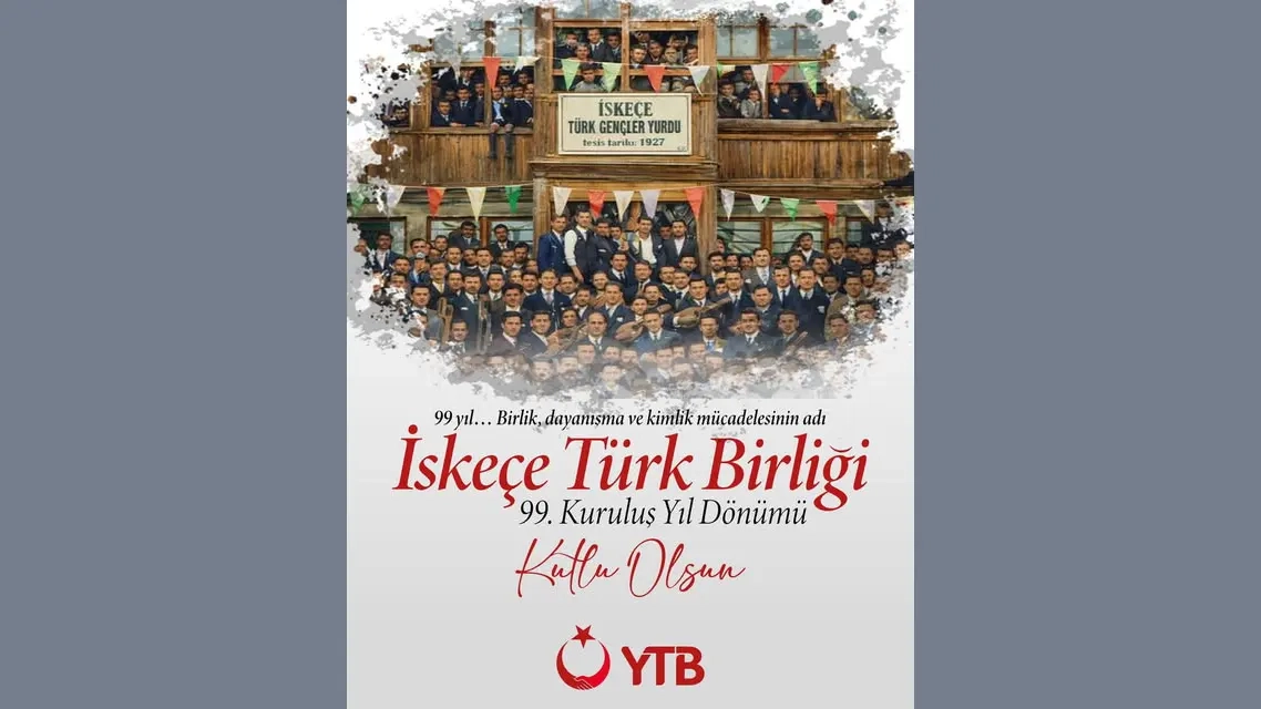 YTB’den İskeçe Türk Birliği’ne kutlama mesajı