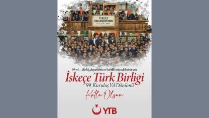 YTB’den İskeçe Türk Birliği’ne kutlama mesajı