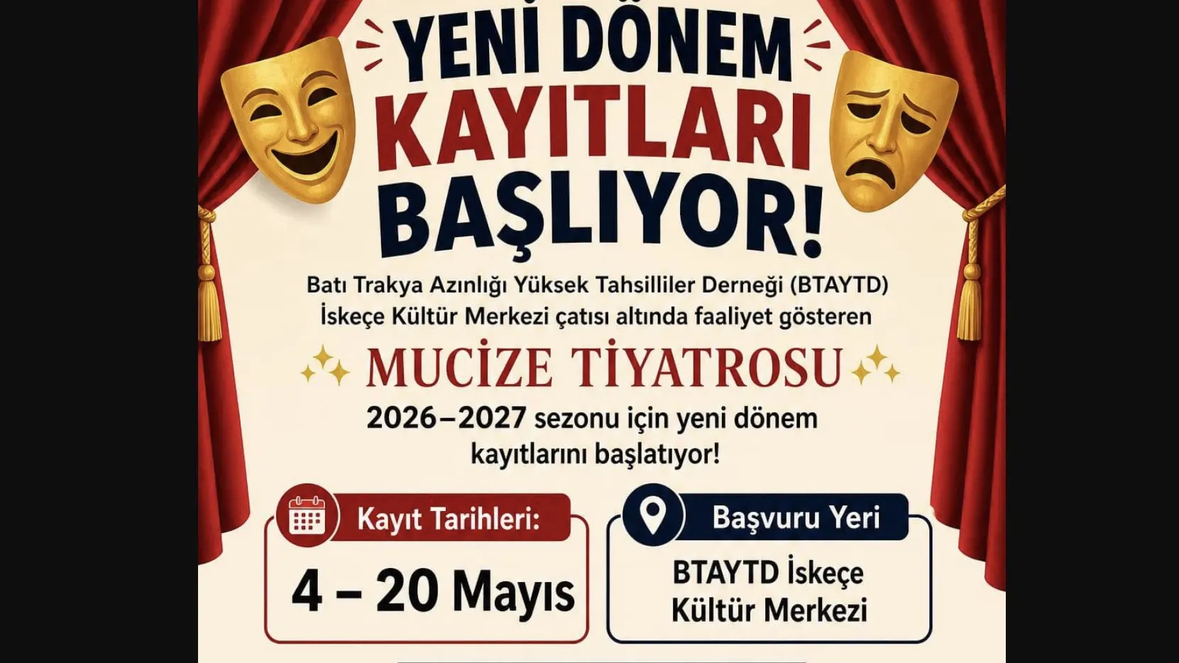 Mucize Tiyatrosunda yeni kayıt dönemi başlıyor
